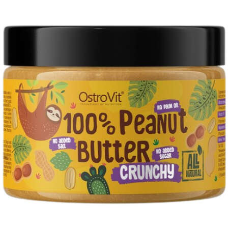 OstroVit 100% Peanut Butter, Crunchy - 500g