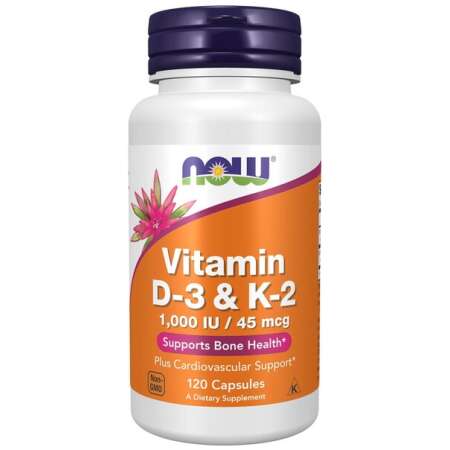 NOW Foods Vitamin D-3 & K-2 - 120 caps