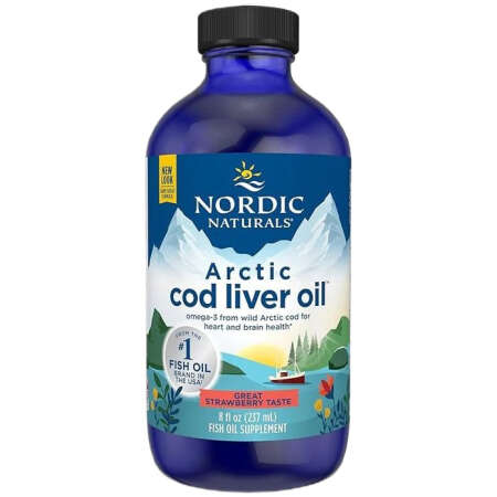 Nordic Naturals Arctic Cod Liver Oil, 1060mg Strawberry - 237 ml.