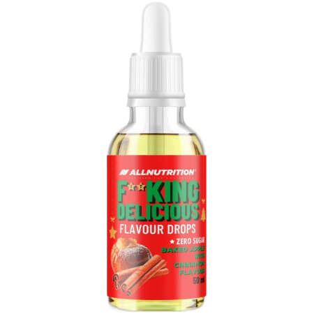 Allnutrition Fitking Delicious Flavour Drops, Baked Apple with Cinnamon - 50 ml.