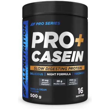 Allnutrition Pro+ Casein, Vanilla Cream - 500g