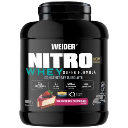 Weider Nitro Whey Super Formula, Strawberry Cheesecake - 908g