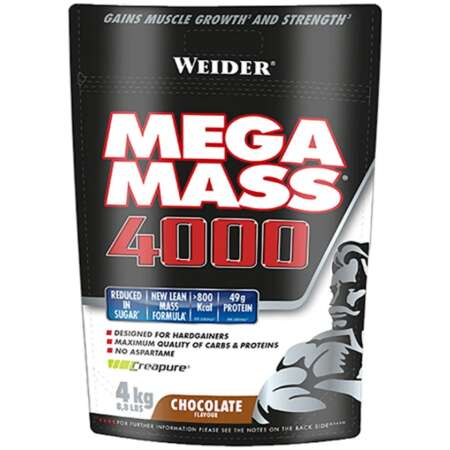 Weider Mega Mass 4000, Chocolate - 4000g