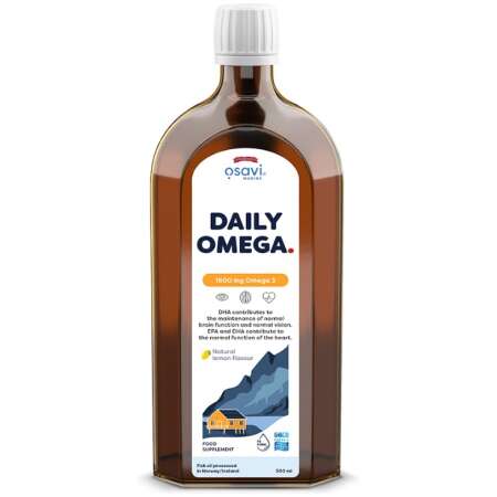 Osavi Daily Omega, 1600mg Omega 3 (Natural Lemon) - 500 ml.