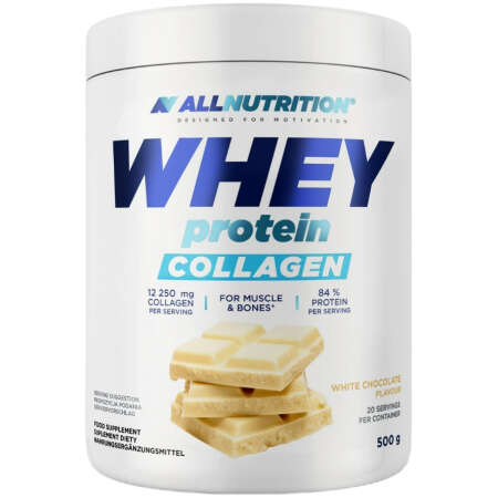 Allnutrition Whey Protein Collagen, White Chocolate - 500g