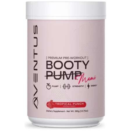 Aventus Supplements Booty Pump - Premium Pre-Workout, Mami Tropical Punch - 390g