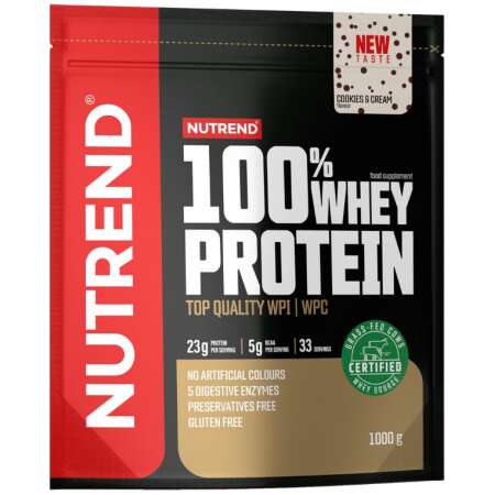 Nutrend 100% Whey Protein, Cookies & Cream - 1000g