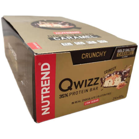 Nutrend Qwizz 35% Protein Bar, Gold Salted Caramel - 24 x 60g