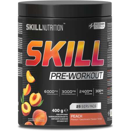 Skill Nutrition Skill Pre-Workout, Peach - 400g