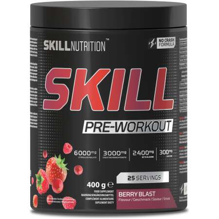 Skill Nutrition Skill Pre-Workout, Berry Blast - 400g