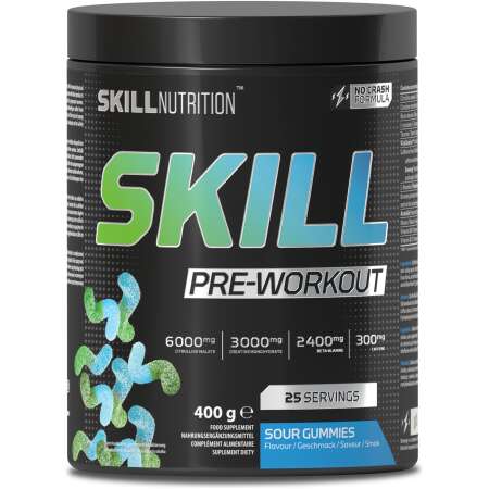 Skill Nutrition Skill Pre-Workout, Sour Gummies - 400g