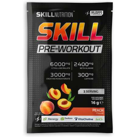 Skill Nutrition Skill Pre-Workout, Peach - 16g (1 serving)
