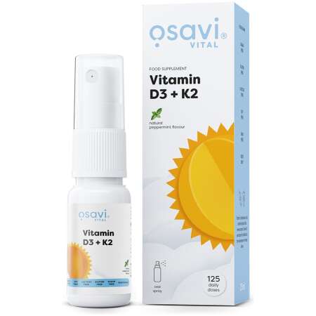 Osavi Vitamin D3 + K2 Oral Spray, Peppermint - 25 ml.