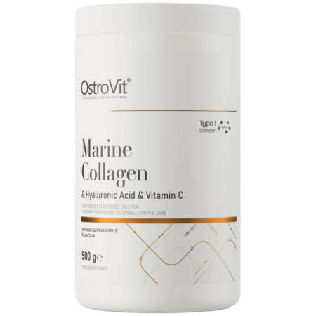 OstroVit Marine Collagen & Hyaluronic Acid & Vitamin C, Mango & Pineapple - 500g