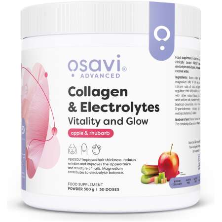 Osavi Collagen Electrolytes Vitality and Glow, Apple & Rhubarb - 300g