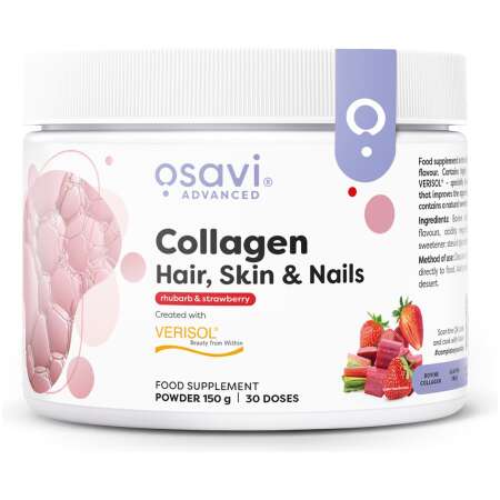 Osavi Collagen Peptides (Hair Skin & Nails), Rhubarb & Strawberry - 150g