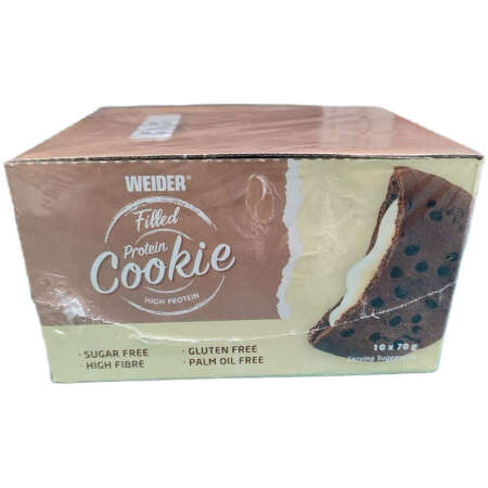 Weider Filled Protein Cookie, Chocolate-Vanilla - 10 x 70g
