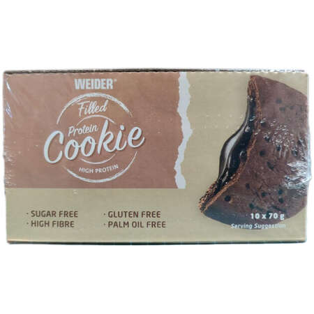 Weider Filled Protein Cookie, Triple Chocolate - 10 x 70g