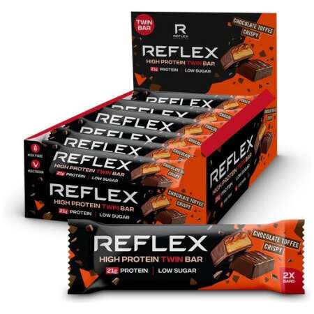 Reflex Nutrition High Protein Twin Bar, Chocolate Toffee Crispy - 12 x 60g