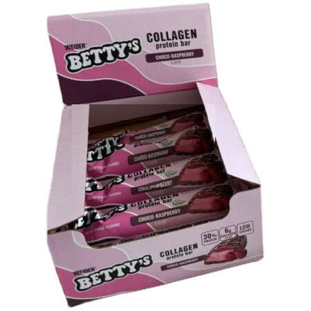 Weider Betty's Collagen Protein Bar, Choco-Raspberry - 12 x 50g