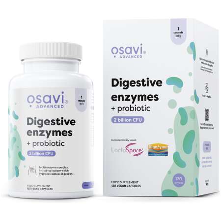 Osavi Digestive enzymes + probiotic - 120 vegan caps