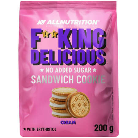 Allnutrition Fitking Delicious Sandwich Cookie, Cream - 200g
