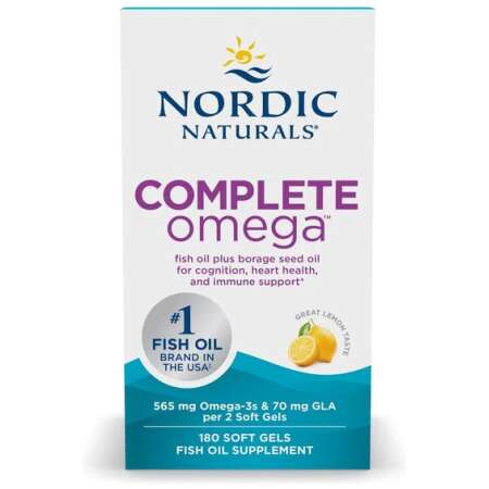 Nordic Naturals Complete Omega, 565mg Lemon - 180 softgels