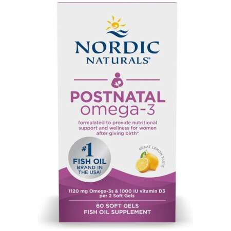 Nordic Naturals Postnatal Omega-3, 1120mg Lemon - 60 softgels