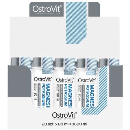 OstroVit Magnesium Potassium + B6 Shot, Lemon Lime Grape - 20 x 80 ml.