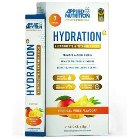 Applied Nutrition Hydration + Electrolyte & Vitamin Powder Stick Packs, Tropical Vibes - 7 x 8g