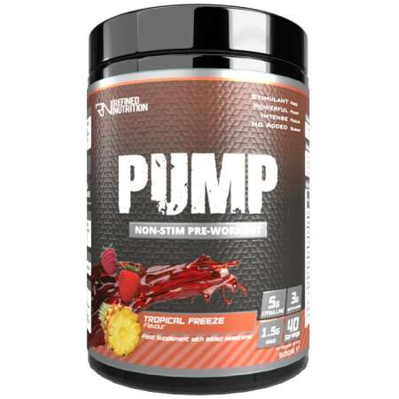 Refined Nutrition Pump Non-Stim, Tropical Freeze - 500g