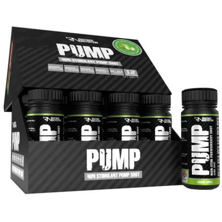 Refined Nutrition Pump Non-Stim Shot, Green Apple - 12 x 60 ml.