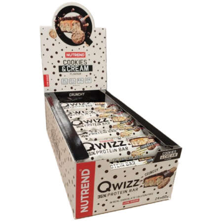 Nutrend Qwizz 35% Protein Bar, Cookies & Cream - 24 x 60g