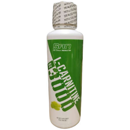 SAN L-Carnitine 3000, Green Apple - 465 ml.