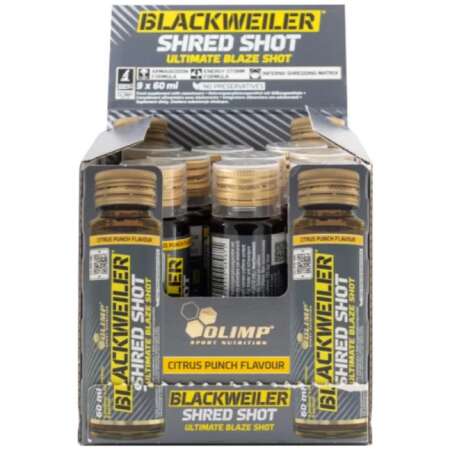 Olimp Nutrition Blackweiler Shred Shot, Citrus Punch - 9 x 60 ml.