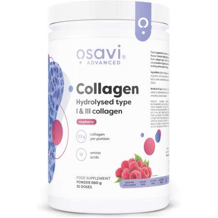 Osavi Collagen Hydrolysed Type I & III, Raspberry - 660g