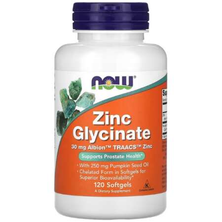 NOW Foods Zinc Glycinate - 120 softgels
