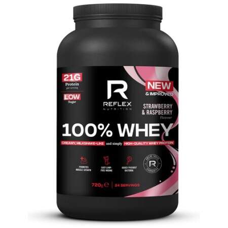 Reflex Nutrition 100% Whey, Strawberry & Raspberry - 720g
