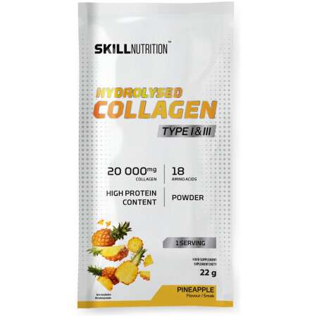 Skill Nutrition Hydrolysed Collagen Type I & III, Pineapple - 22g (1 serving)
