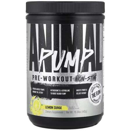 Animal Pump Pre-Workout Non-Stim, Lemon Surge - 442g