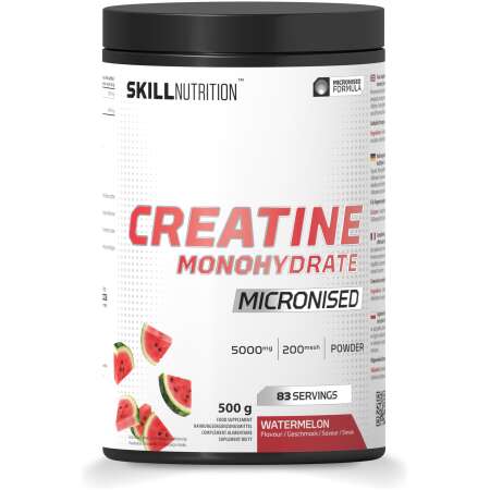 Skill Nutrition Micronised Creatine Monohydrate Flavoured, Watermelon - 500g
