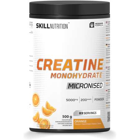 Skill Nutrition Micronised Creatine Monohydrate Flavoured, Orange - 500g