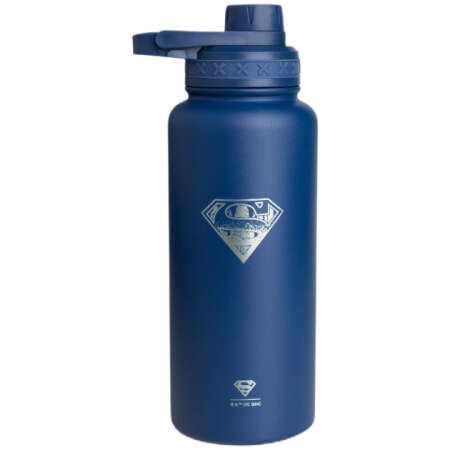 SmartShake Bohtal Insulated Sports Bottle - DC Comics, Superman Logo - 960 ml.