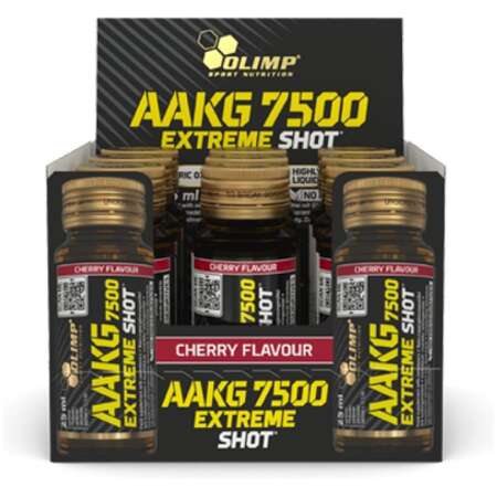 Olimp Nutrition AAKG 7500 Extreme Shot, Cherry (EAN 5901330098819) - 9 x 25 ml.