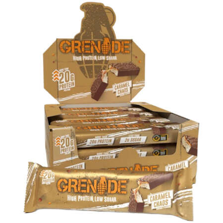 Grenade Protein Bars, Caramel Chaos - 12 x 60g