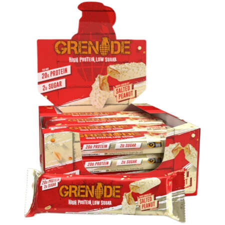 Grenade Protein Bars, White Chocolate Salted Peanut (EAN 5060221205276) - 12 x 60g
