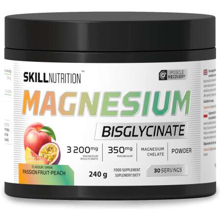 Skill Nutrition Magnesium Bisglycinate Powder, Passion Fruit-Peach - 240g