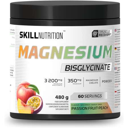 Skill Nutrition Magnesium Bisglycinate Powder, Passion Fruit-Peach - 480g