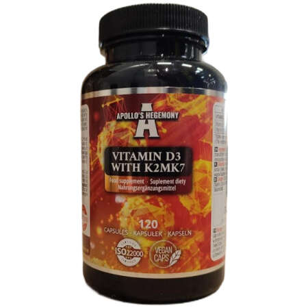 Apollo's Hegemony Vitamin D3 with K2 MK7 - 120 vcaps