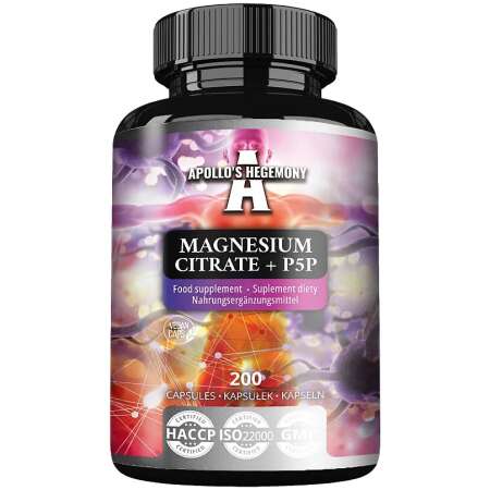 Apollo's Hegemony Magnesium Citrate + P5P - 200 caps